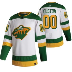 Minnesota Wild Trikot Benutzerdefinierte 2021 Reverse Retro Authentic Weiß